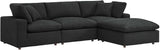 Commix Down-Filled Overstuffed Performance Velvet 4-Piece Sectional