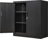 Metal Storage Cabinet, Locking Storage Cabinet with Adjustable Shelves