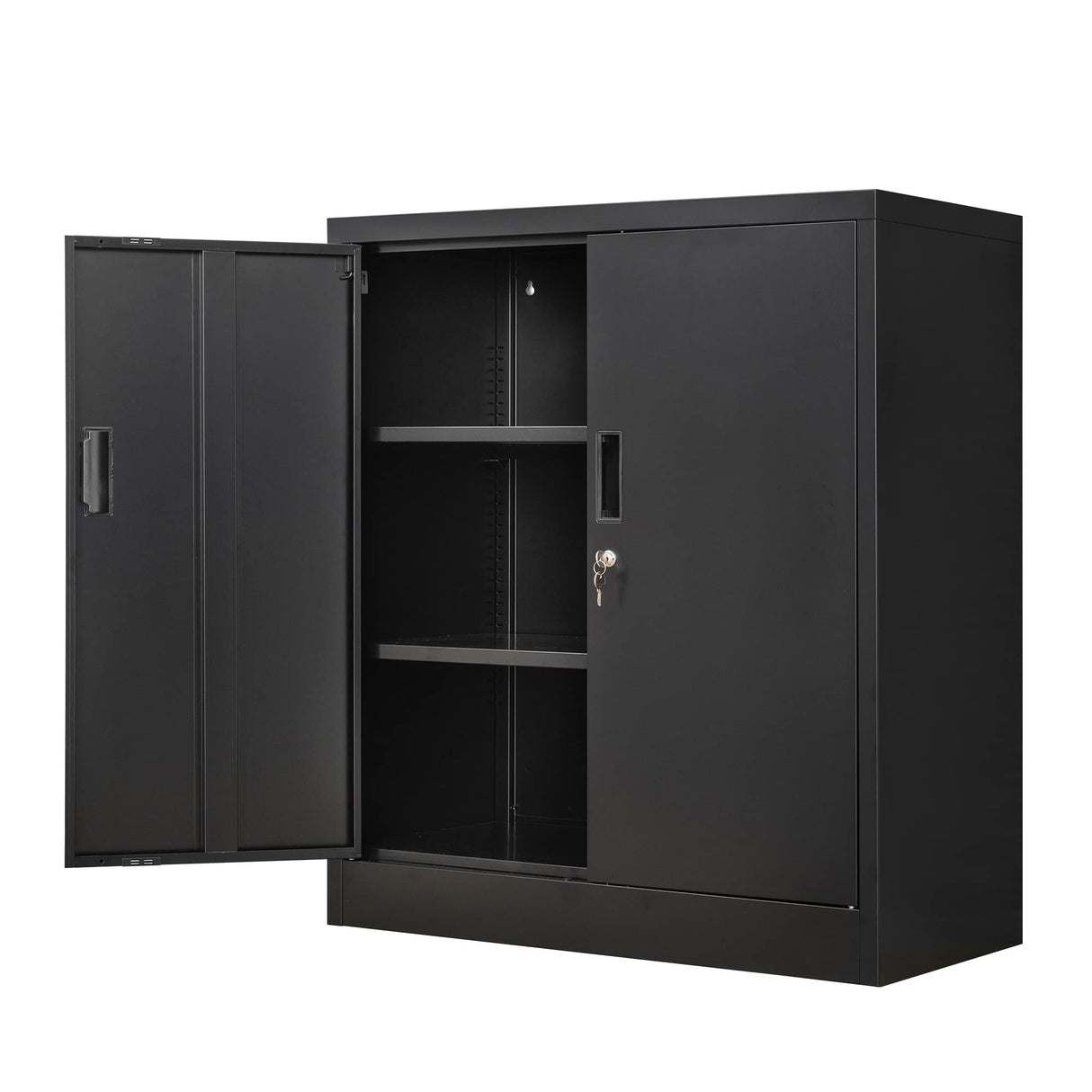 Metal Storage Cabinet, Locking Storage Cabinet with Adjustable Shelves