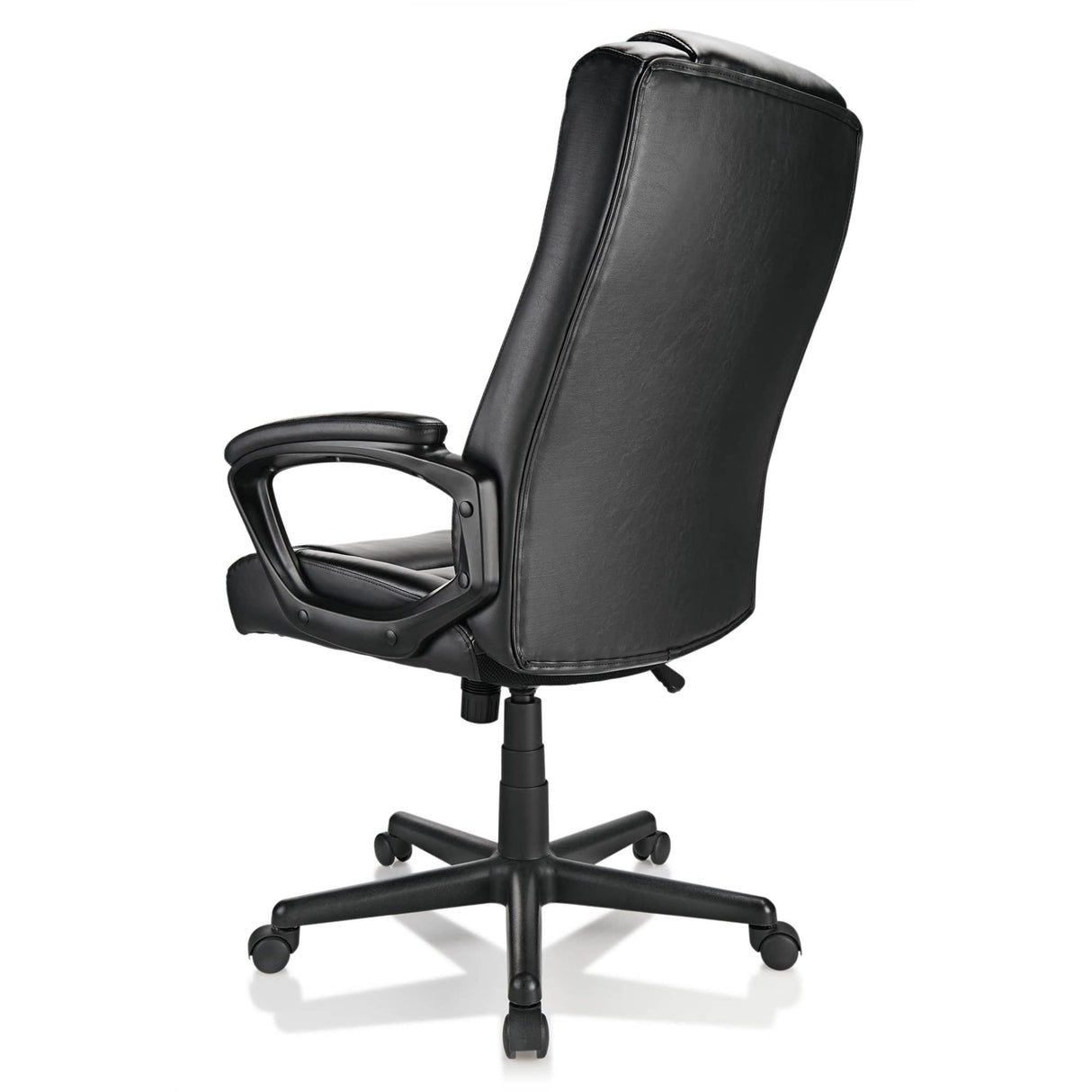 Hurston Bonded Leather High-Back Executive Office Chair, Black, BIFMA Compliant