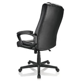 Hurston Bonded Leather High-Back Executive Office Chair, Black, BIFMA Compliant