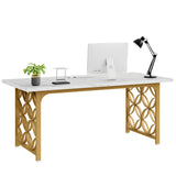 63-inch Executive Desk, Modern Office Desk with Strong Metal Frame