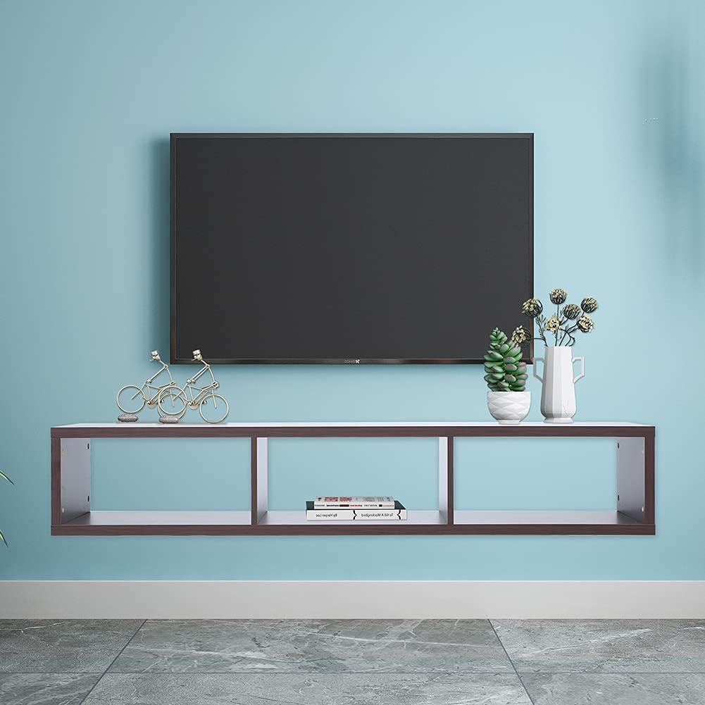 Floating TV Cabinet, 60inch Modern Wood Wall Mounted Media Console