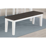 Kingman Coastal Farmhouse Two-Tone Wood Dining Bench n