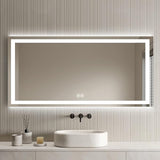 LED Bathroom Mirror with Lights 84 x 40 Inch for Wall,Smart Mirror Bathroom with Bluetooth Speaker, Anti-Fog & Dimming Vanity Mirror (Vertical/Horizontal)