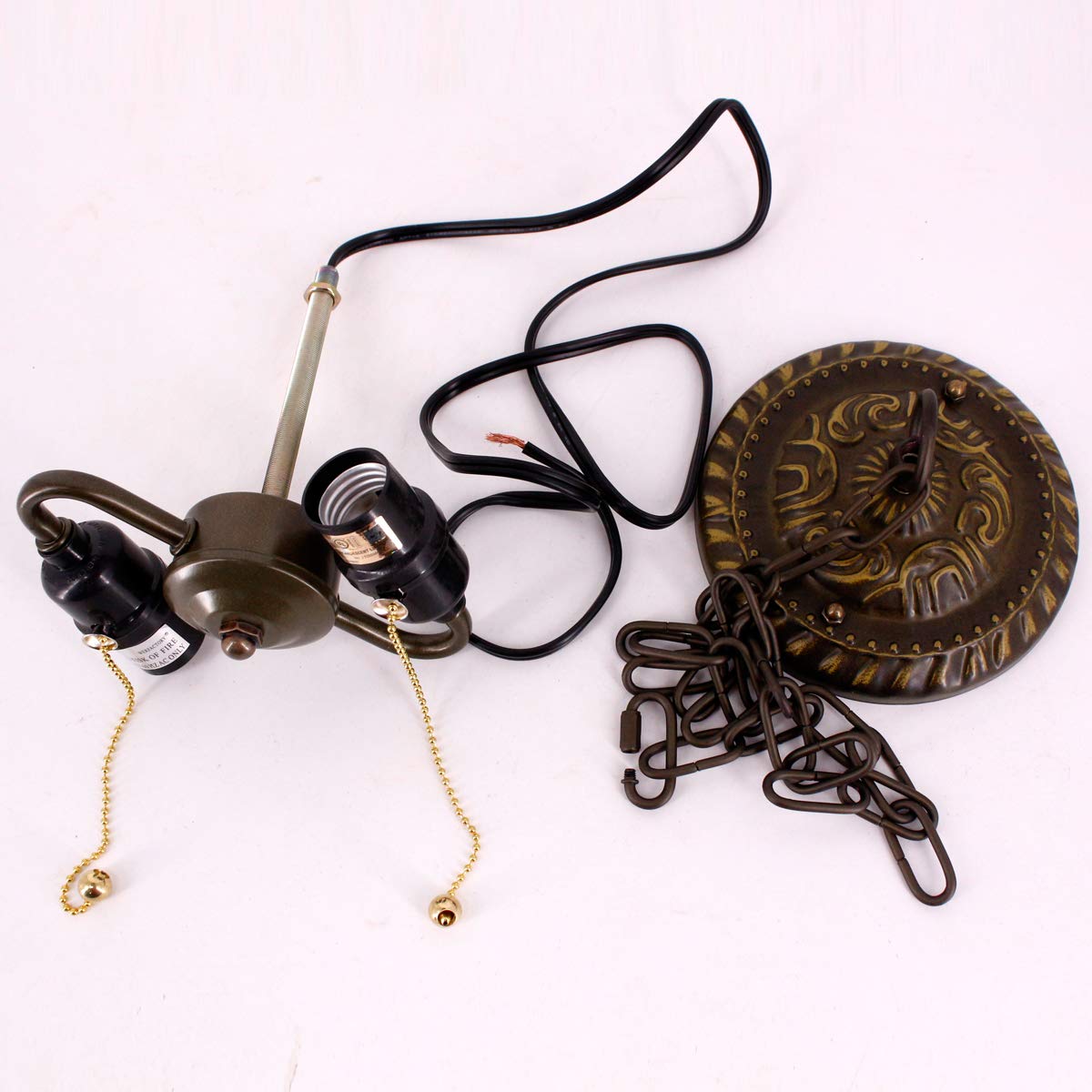 Tiffany Style Dragonfly Pendant Light - 16 Inch Stained Glass Hanging Lamp