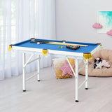 Folding Pool Table, Mini Pool Game Table with 2 Cue Sticks, 16 Balls, Triangle