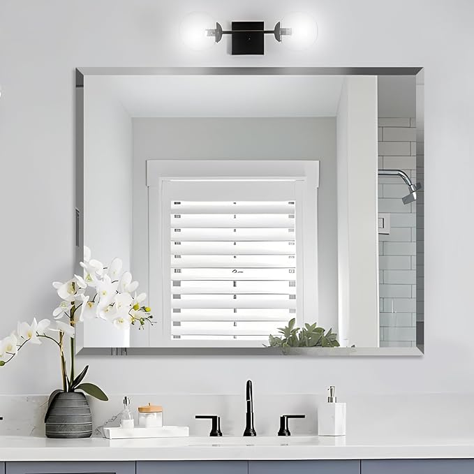 Beveled Mirror,  Beveled Frameless Mirror for Bathroom