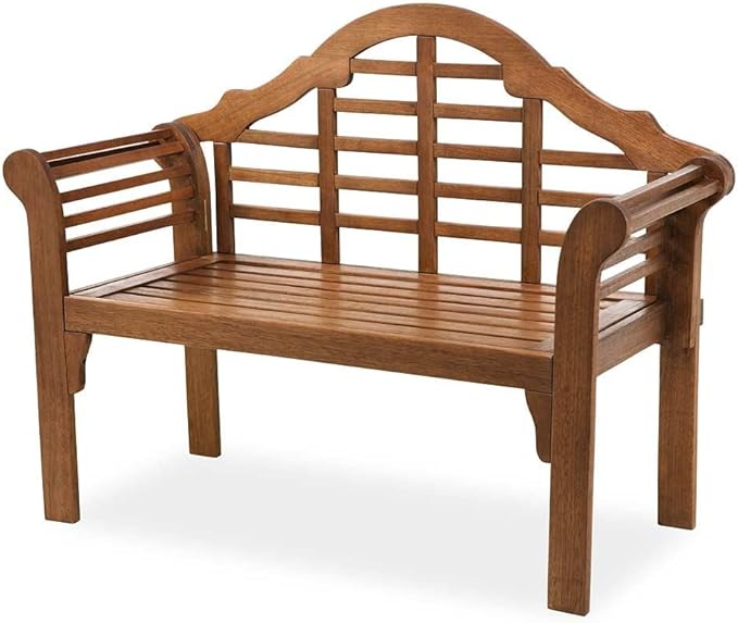 Weatherproof Lutyens Outdoor Bench | Holds Up To 400 lbs | Garden Patio Porch Park