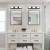 Black Bathroom Vanity Lights, 24 inch Dimmable Modern LED Bathroom Lighting