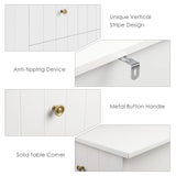 White Dresser, Chest of Drawers, Modern 6 Drawer Double Dresser with Deep Drawers