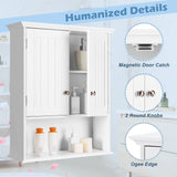 Bathroom Wall Cabinet, Wall Mounted Storage Cabinet with Double Doors,