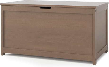 Harmony 33” Wood Storage Box, Large Storage Chest, Plenty of Storage, 2 Safety Hinges