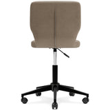 Beauenali Home Office Upholstered Swivel Desk Chair, Taupe