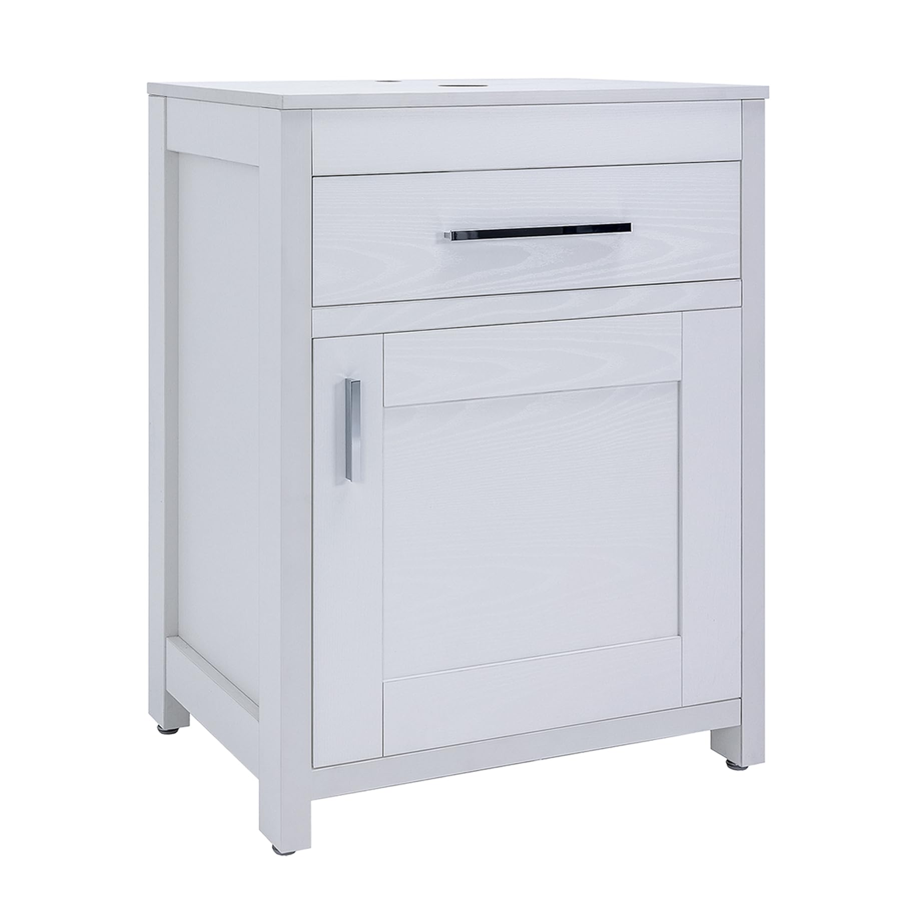 24 Inch Bathroom Vanity White Bathroom Vanity Set with Sink Combo，Modern Bathroom Cabinet