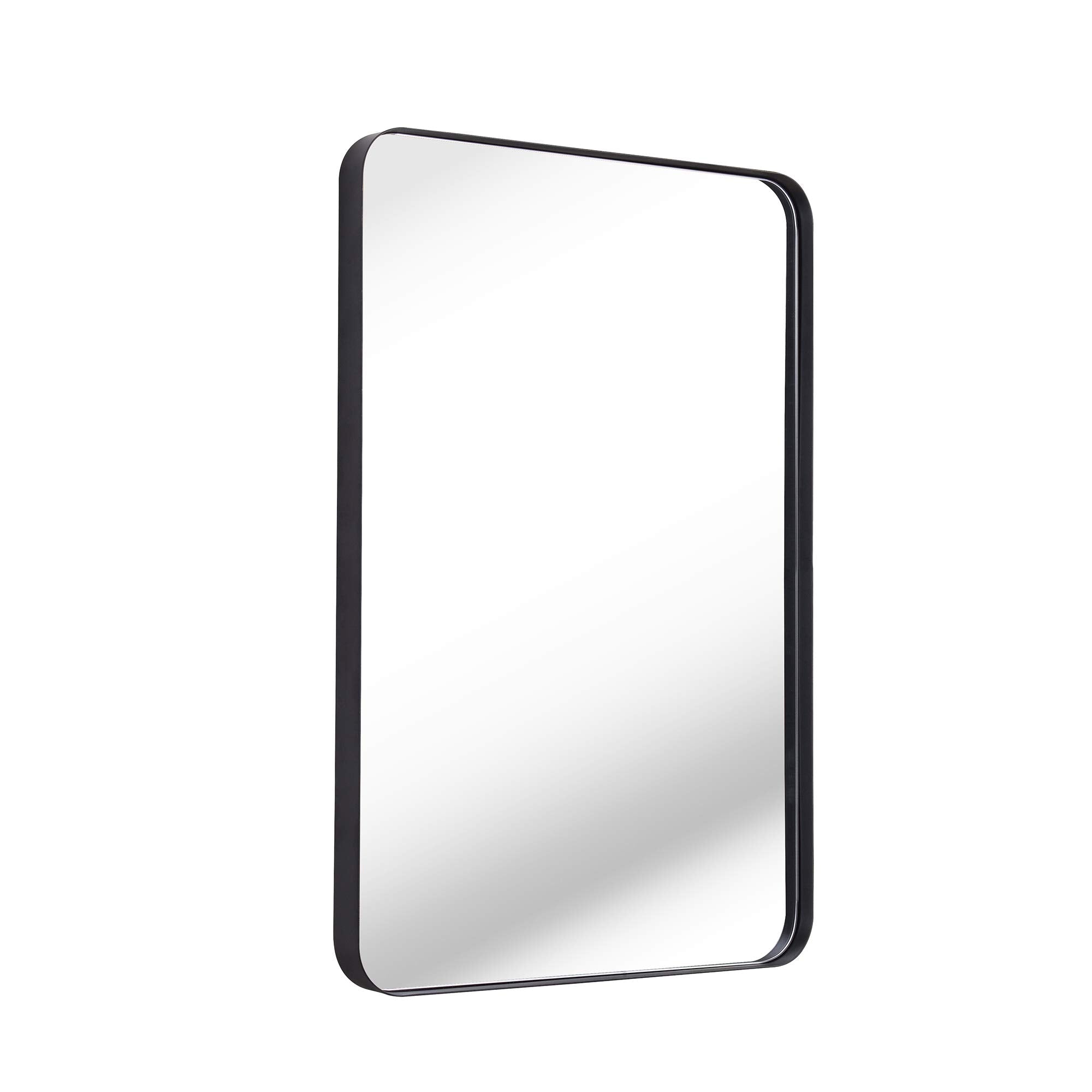 Wall Mirror 18x24 Inch Mirror for Bedroom Metal Frame Rounded Corner Rectangle Mirror