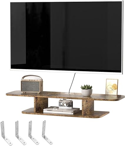 Floating TV Stand, Wall Mounted Entertainment Center and Cabinet Shelf, TV Console