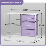 Kids Dresser with 5 Drawers - Storage Chest Organizer Unit with Steel Frame,