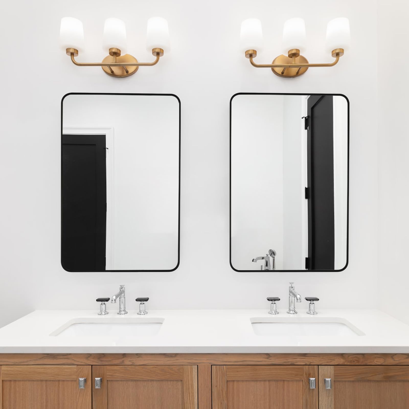 Black Bathroom Mirror Metal Framed Mirror Bathroom Wall