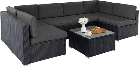 Outdoor Patio Furniture Set All-Weather Sectional Sofa Outside Couch