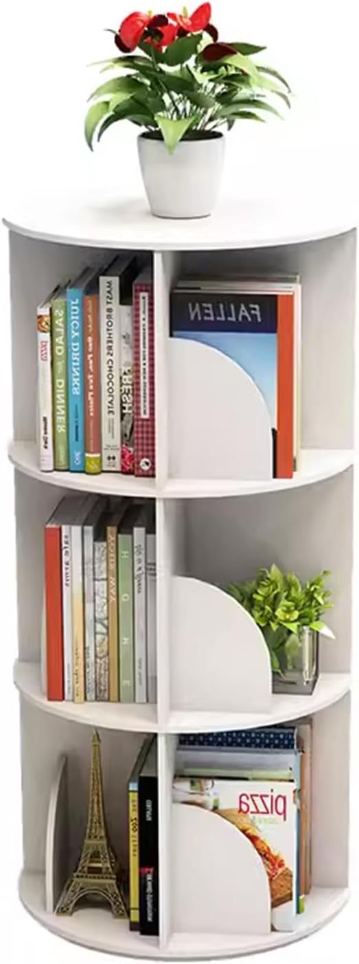 Rotating Bookshelf, 360 Rotating Bookshelf, Floor Standing Bookcase Storage Rack