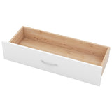 Merax Full Size Platform Bed with Drawers and Storage Shelves, White