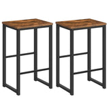 Bar Stools, Set of 2 Bar Chairs with Different Height Pedals, 25.6 Inch Tall