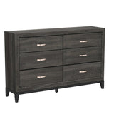 Valdemar Metal and Wood Bedroom Dresser in Weathered Gray