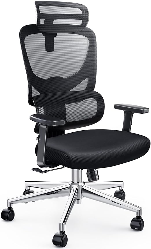 Ergonomic Office Chair with Adjustable Lumbar Support & Breathable Mesh
