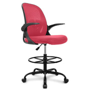 Ergonomic Drafting Chair with Lumbar Support and Adjustable Footrest