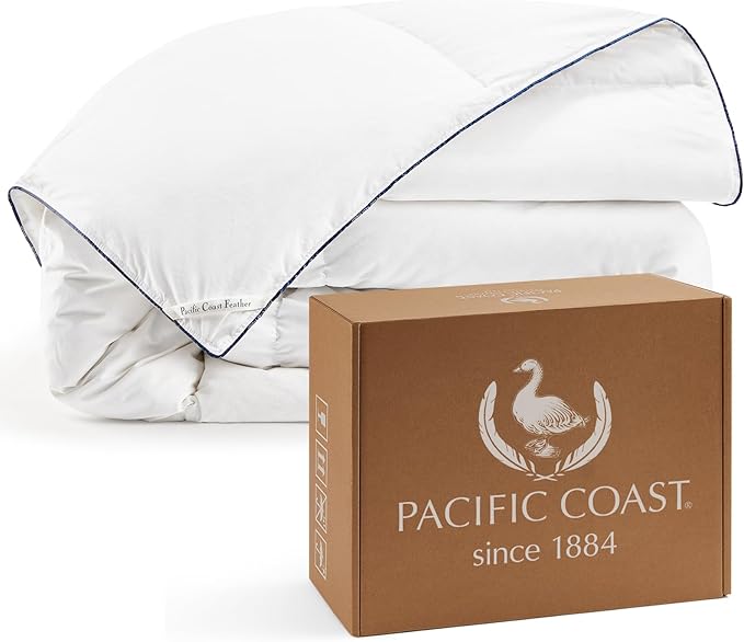 Down Comforters Queen Size, 100% Cotton Duvet Insert, Extra Fluffy White Comforter
