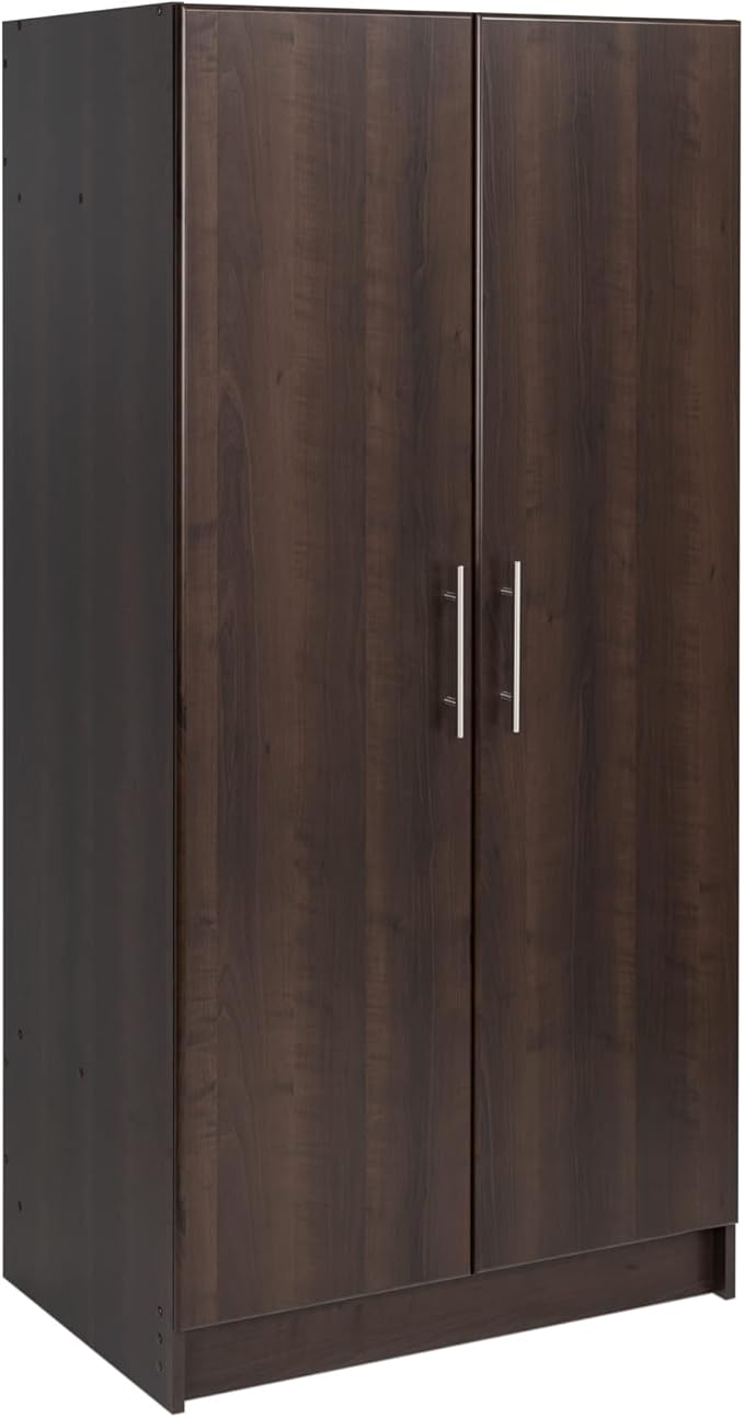 Elite 32" Storage Cabinet Closet, Black Storage Cabinet, Linen Cabinet