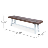 318118 Carlisle Benches, Sandblasted Dark Brown + White