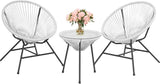 Acapulco Patio Bistro Set 3-Piece Outdoor Furniture Set All-Weather Woven Rope Patio