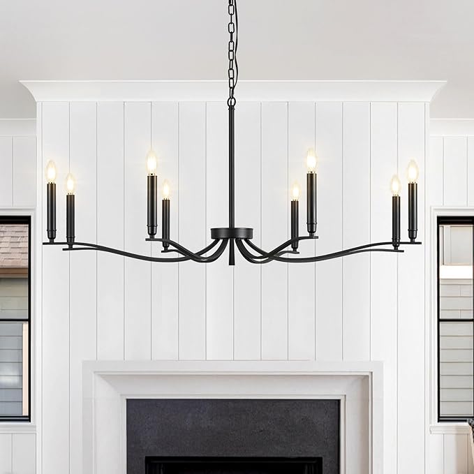 Black Living Room Chandelier 12 Light Hight Ceiling Foyer Candle Chandelier Large