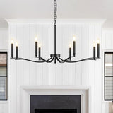 Black Living Room Chandelier 12 Light Hight Ceiling Foyer Candle Chandelier Large