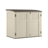 34 Cu Ft Capacity Horizontal Outdoor Storage Shed for Garbage Cans, Garden Accessories