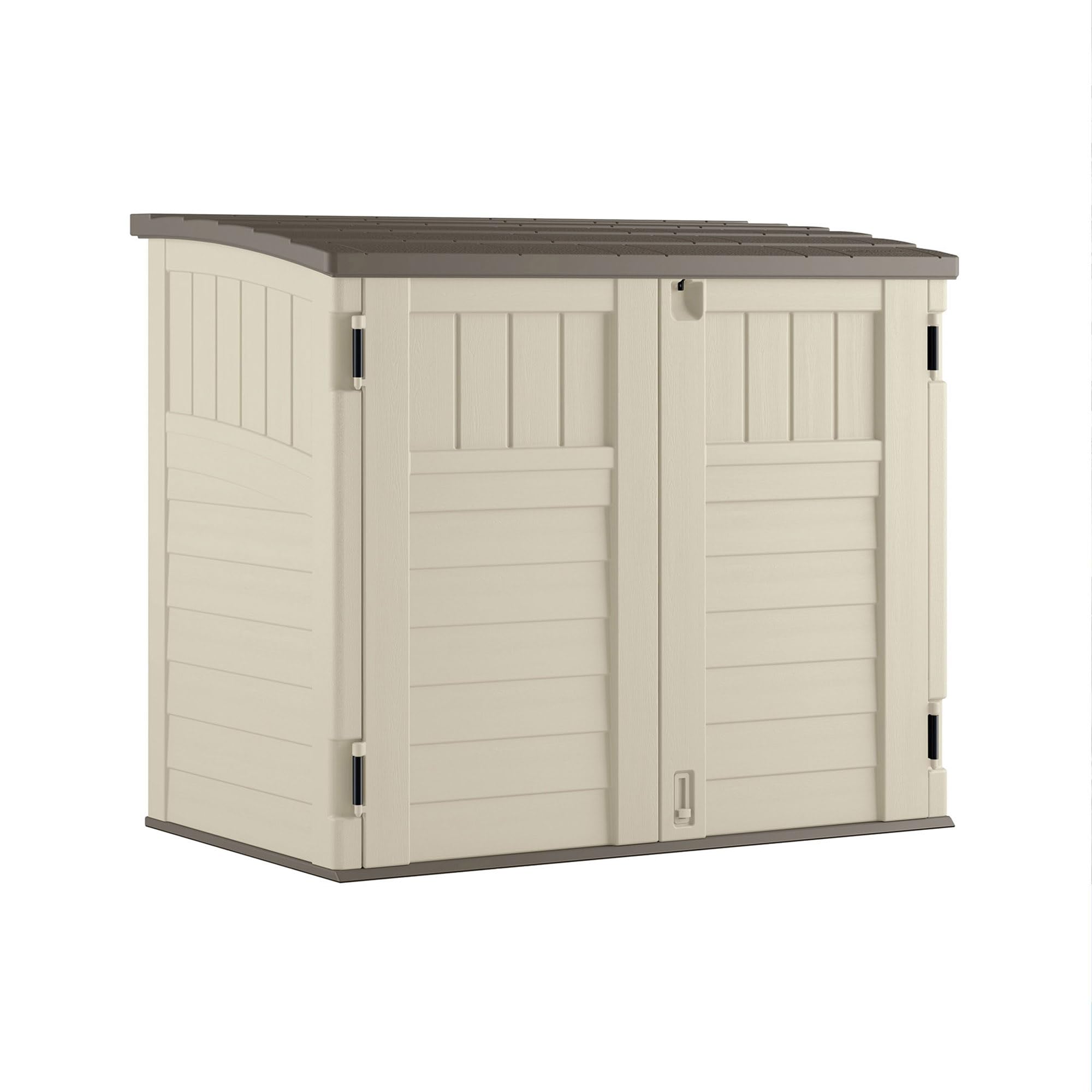 34 Cu Ft Capacity Horizontal Outdoor Storage Shed for Garbage Cans, Garden Accessories