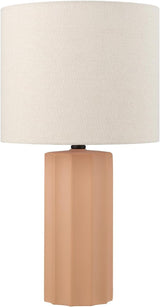 67155 20" Fillable Table Lamp, Clear Glass and Steel Base