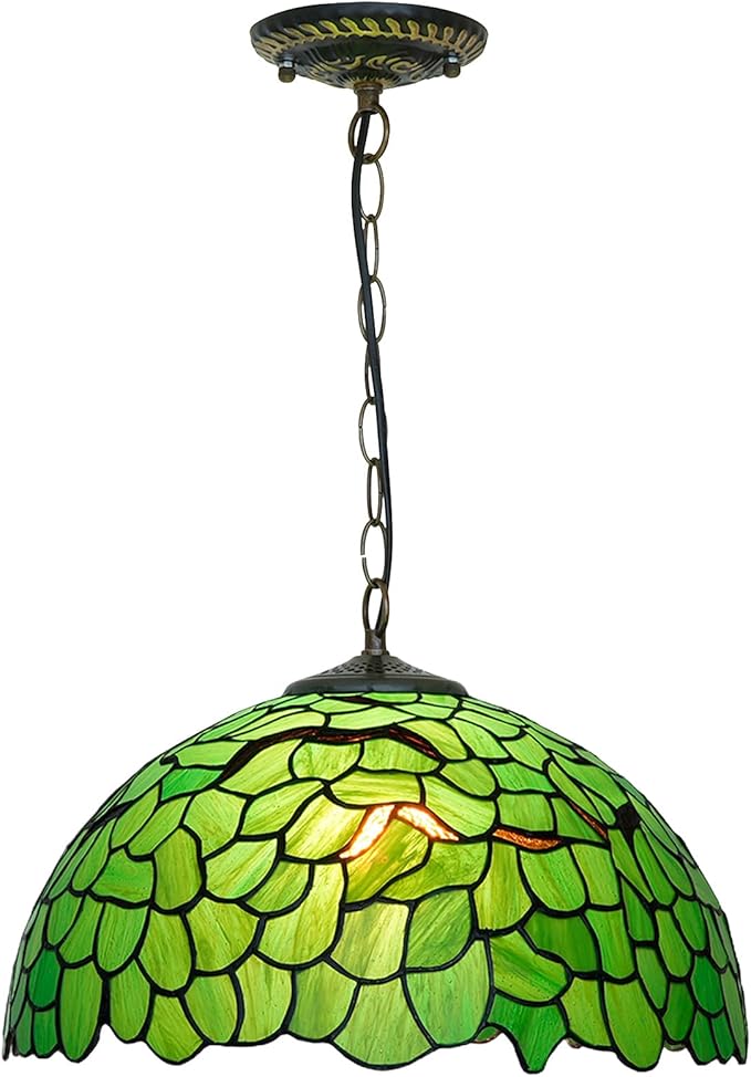 Tiffany Pendant Light Fixture,Stained Glass Rose Pendant Lights,Island Lights for Kitchen