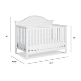 by DaVinci Nolan 4-in-1 Convertible Crib in White, Greenguard Gold Certified, 1