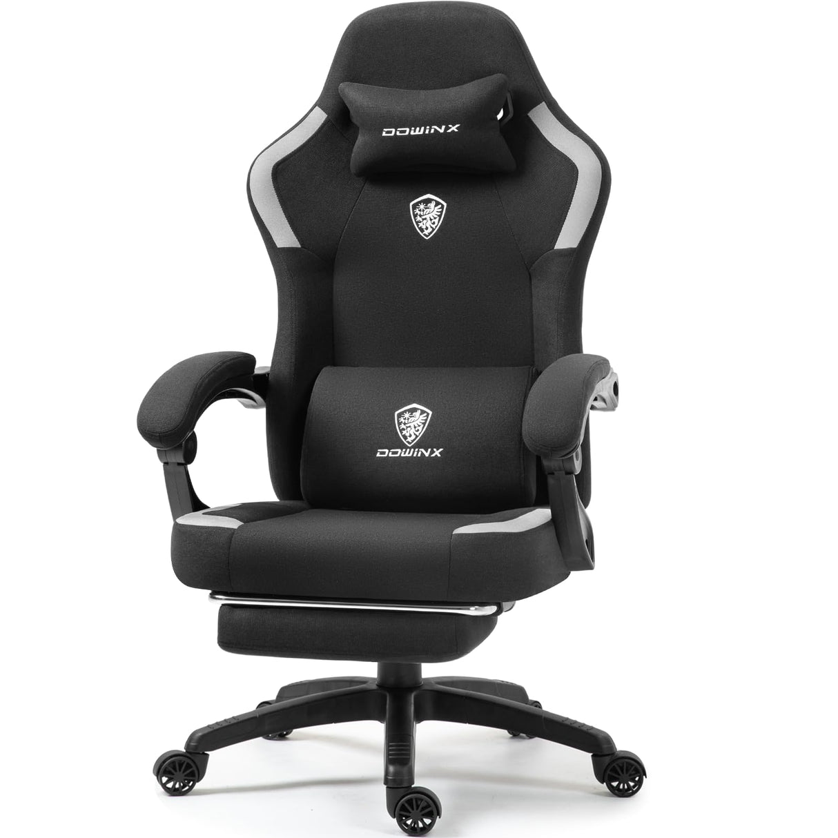 Fabric Gaming Chair with Pocket Spring Cushion,Breathable Computer Chair