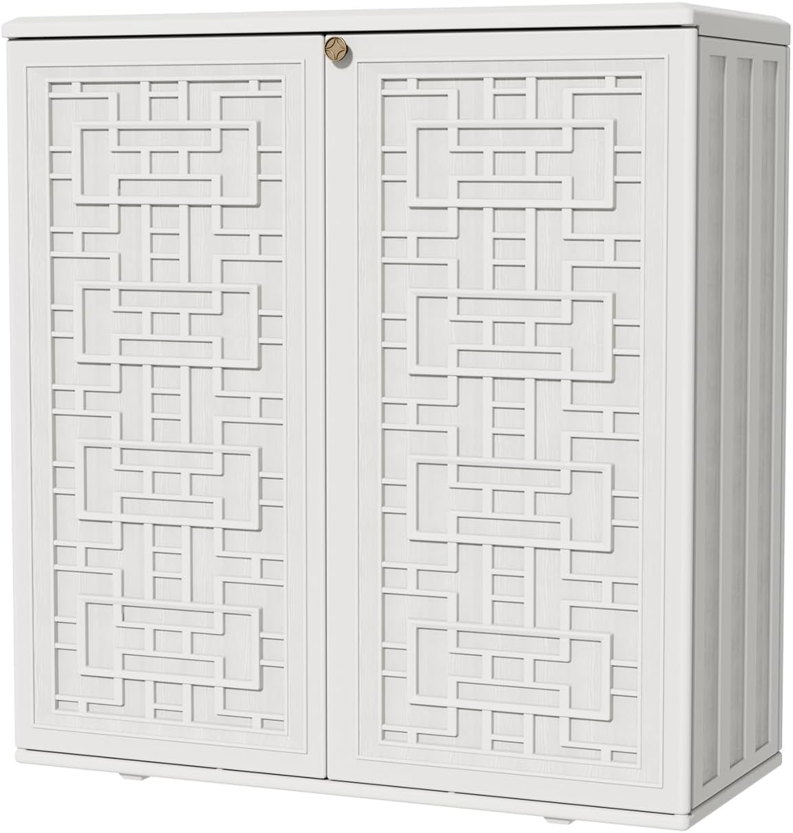 Outdoor Storage Cabinet Waterproof, Resin 60 Gallon Deck Box for Patio Furniture