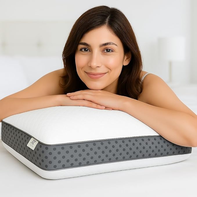 Memory Foam Pillow, Queen Neck Pain Relief, Contour Cervical Pillow