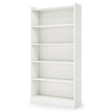 72-inch Tall Bookcase, Modern 6-Tier White Library Bookshelf with Storage Shelves, Large Open Bookcases Wood Display Shelving Unit for Bedroom Living Room Office