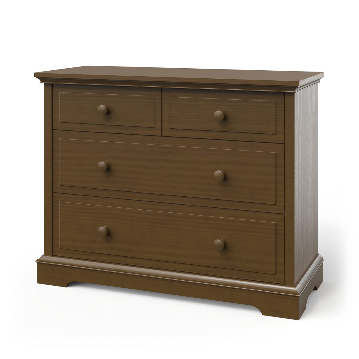 Child Craft Sheldon Crib and Dresser Nursery Set, 2-Piece, Includes 4-in-1 Convertible Crib and 3-Drawer Dresser, Grows with Your Baby (Cocoa Bean Brown)