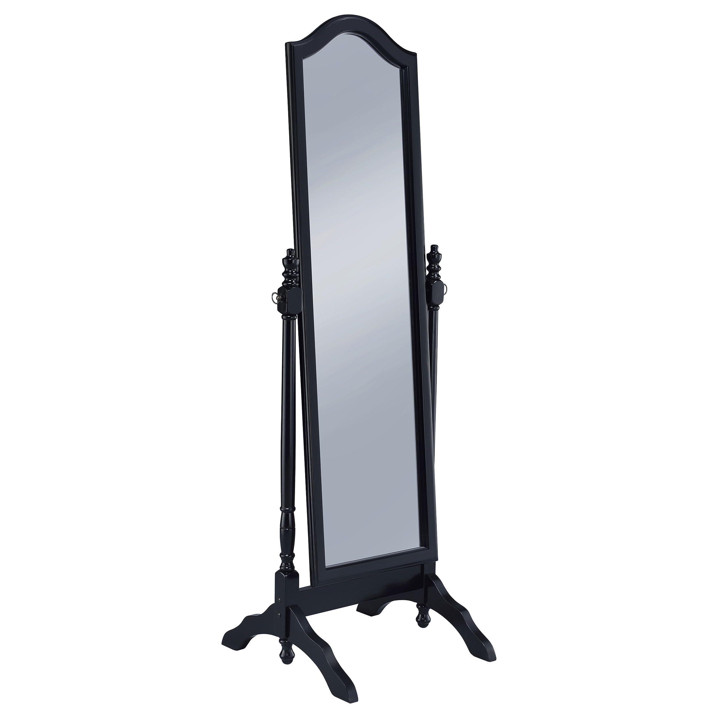 Cheval Standing Mirror with Swivel Base - Full Length Arched Top Floor Mirror