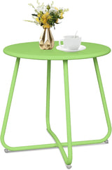 Yellow Outdoor Side Tables, Small Outdoor Table, Round Patio Side Table