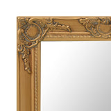 Wall Mounted Baroque Style Mirror 19.7"x31.5" in Gold, Ornately Designed