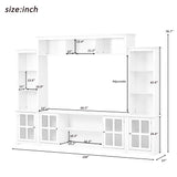 Wall Unit Entertainment Center with Bookshelves, Entertainment Wall Unit